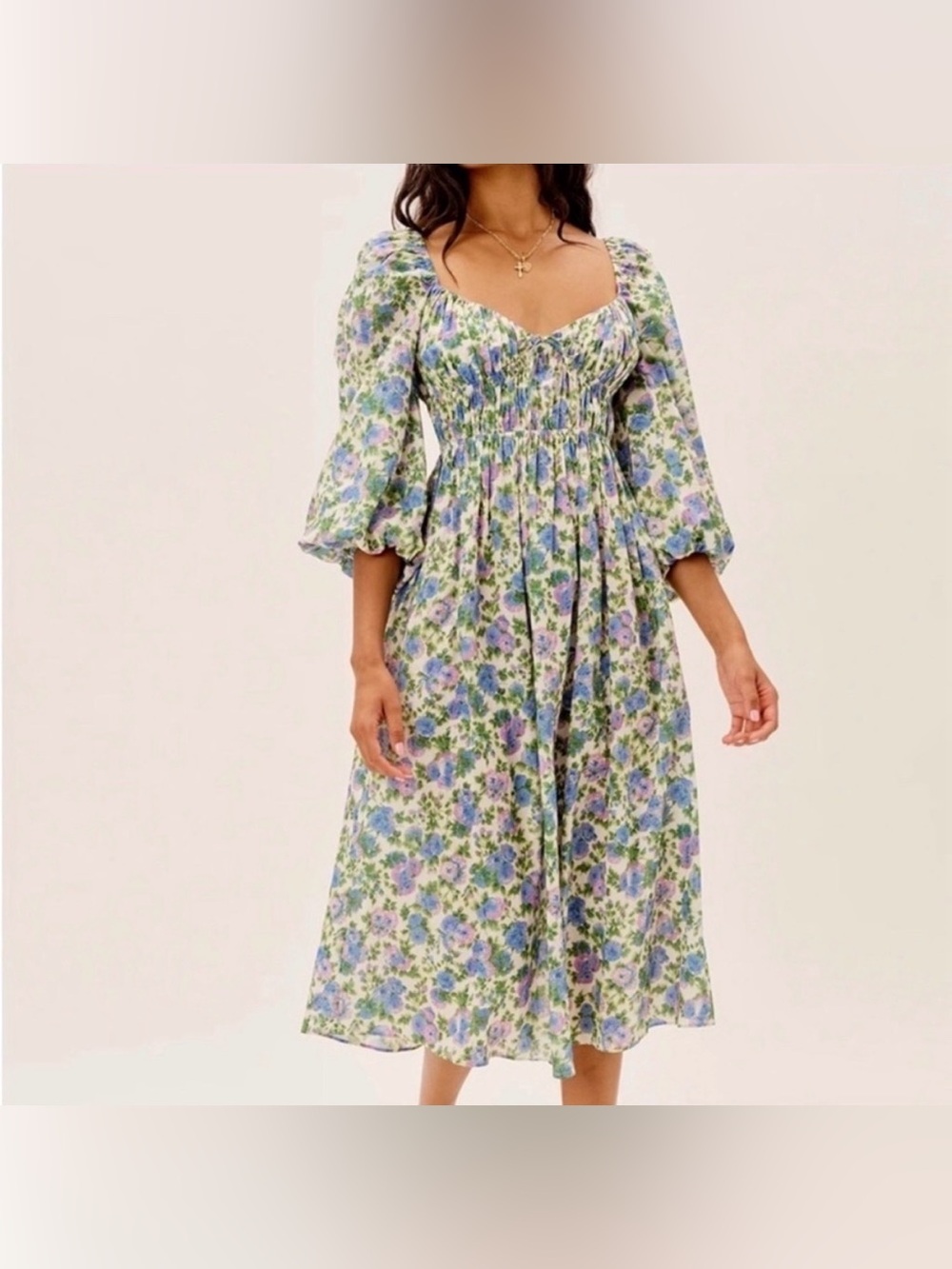 For Love & Lemons Bridget Floral Midi Dress Size XL‎